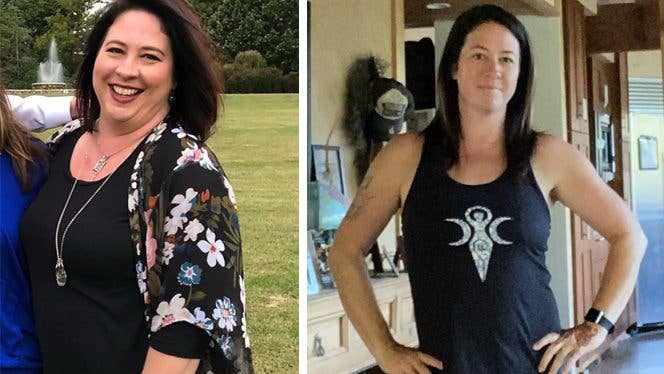 Reversing diabetes on a plant-based vegan diet Miranda Haes before and after adopting a plant-based diet for diabetes - side-by-side photos of young woman with significant weight loss